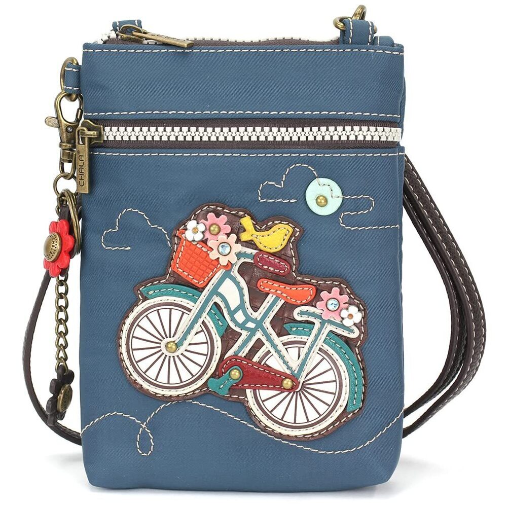 3723 Crossbody RFID Cell Phone Purse - Nylon/Faux Leather Multicolor